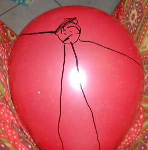 Papa sur un ballon
